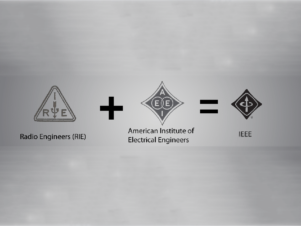 The AIEE and IRE logos merge to form IEEE